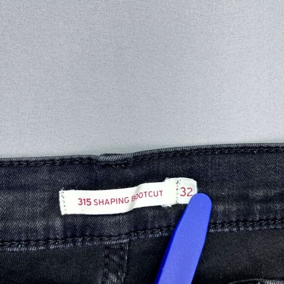 Levi's 315 Jeans Size 32 (W34 L30) Womens Shaping‎ Bootcut Black Denim - Picture 8 of 16